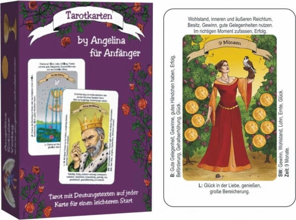 Tarotkarten by Angelina für Anfänger mit Deutungstext