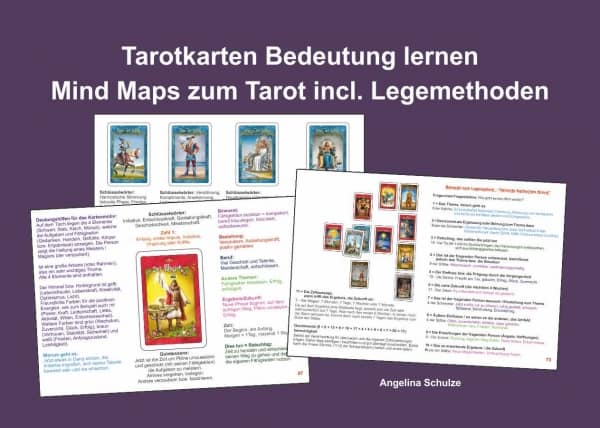 Tarotkarten Bedeutung lernen - Mind Maps zum Tarot incl. Legemethoden