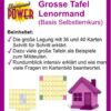 Grosse Tafel Lenormand (Basis Selbstlernkurs)