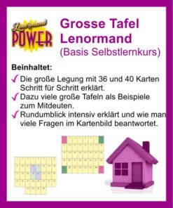 Grosse Tafel Lenormand (Basis Selbstlernkurs)