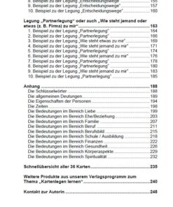 Kartenlegen ausfuehrlich erklaert - Lenormand Buch Band 1 - Inhaltsverzeichnis Seite 5