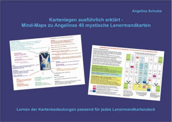 Kartenlegen ausführlich erklärt - Mind-Maps zu Angelinas 40 mystische Lenormandkarten