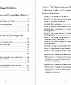 Buch - Lenormand grosse Tafel 9x4 Matrix Seite 3 und 4