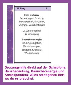 Textil Haueserschablone Lenormand 8x4