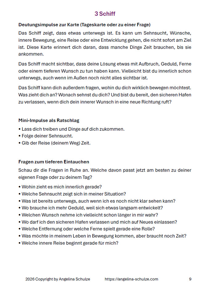 Ausschnitt Vertiefungsfragen Schiff